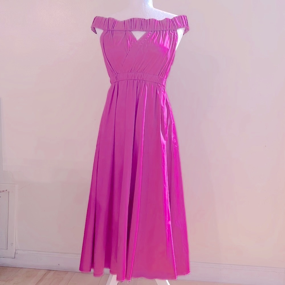 Maeve Cotton Pink Elastic Neck, Waist Bands